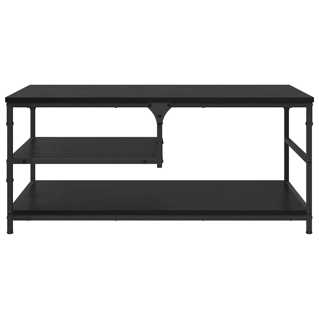 vidaXL Couchtisch Schwarz Eichen-Optik 90 x 49 x 40 cm Holzwerkstoff
