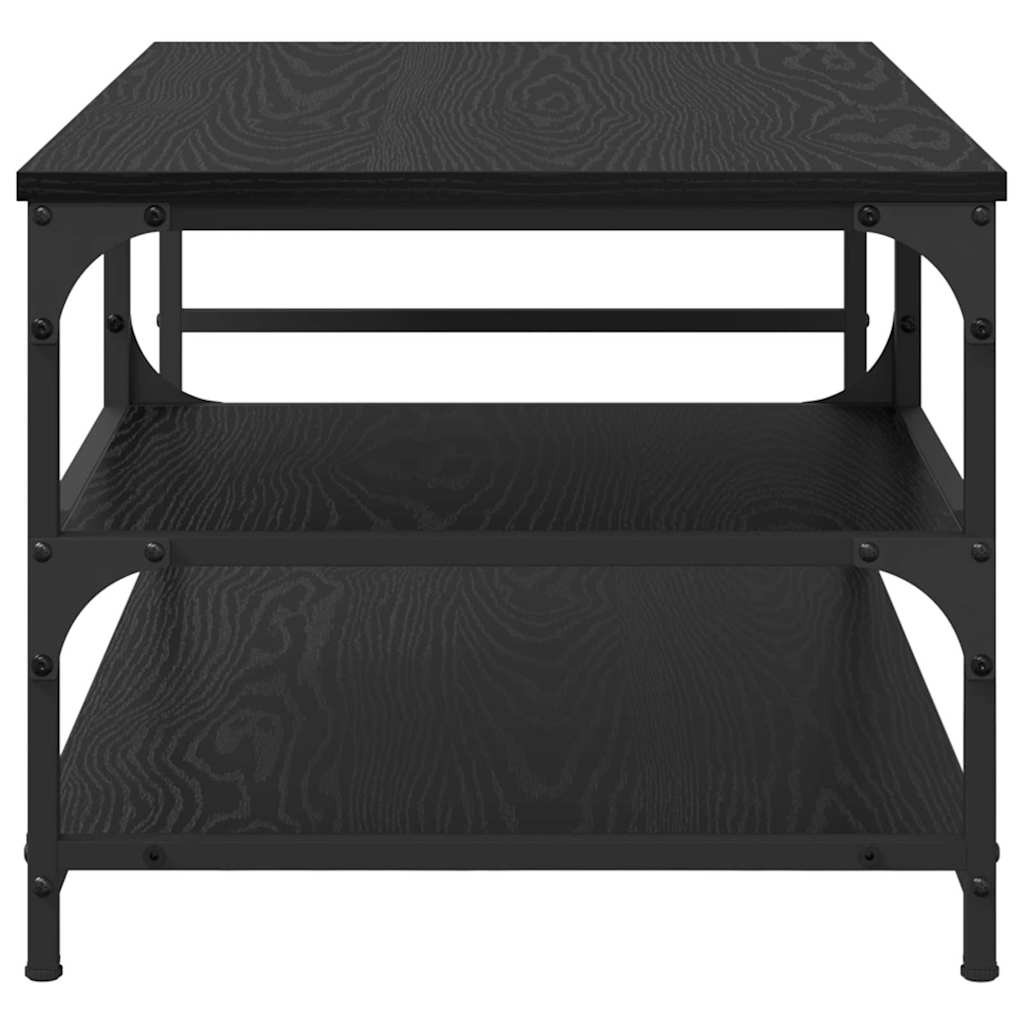 vidaXL Couchtisch Schwarz Eichen-Optik 90 x 49 x 40 cm Holzwerkstoff