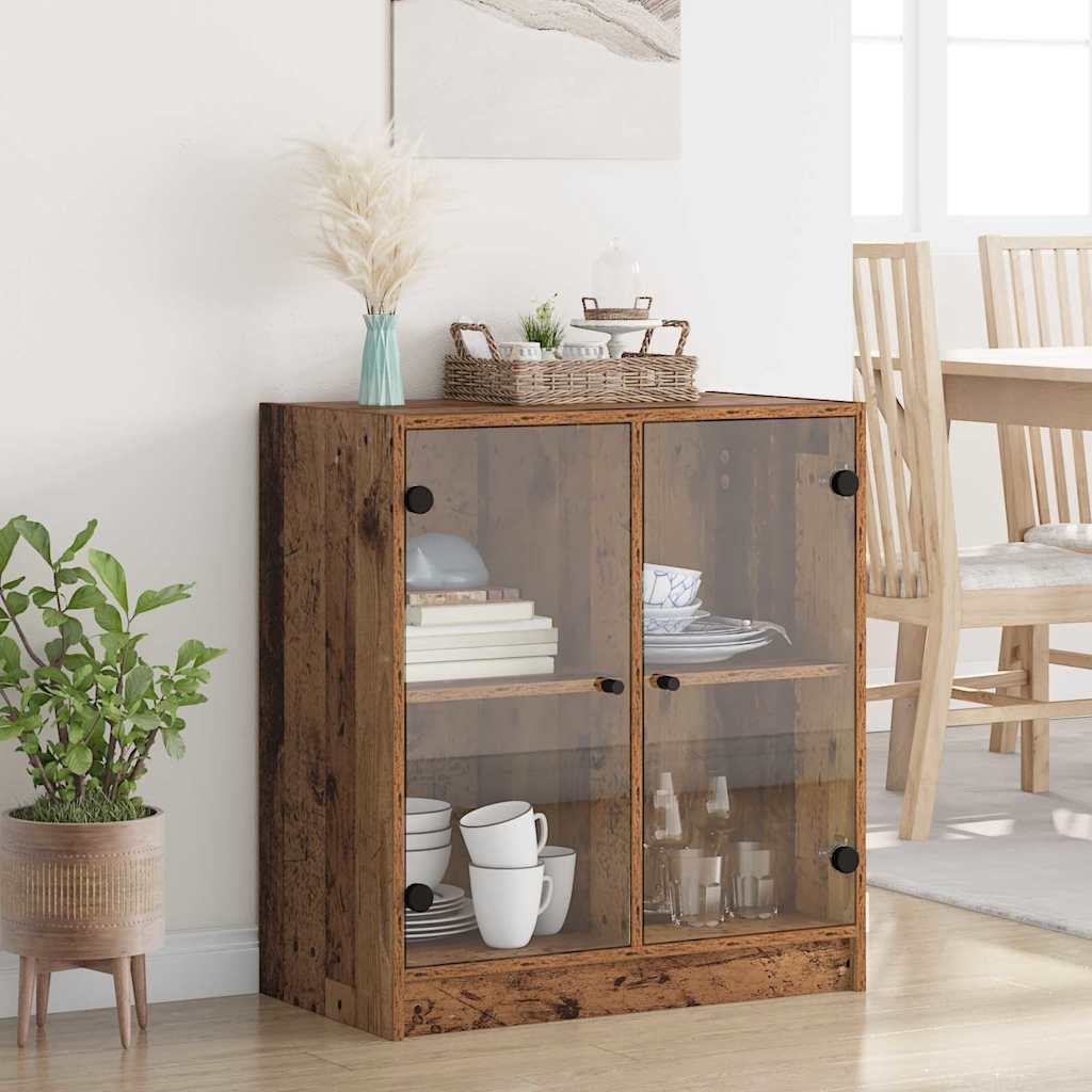vidaXL Armoire latérale en bois de récupération 68 x 37 x 75,5 cm en bois d'ingénierie