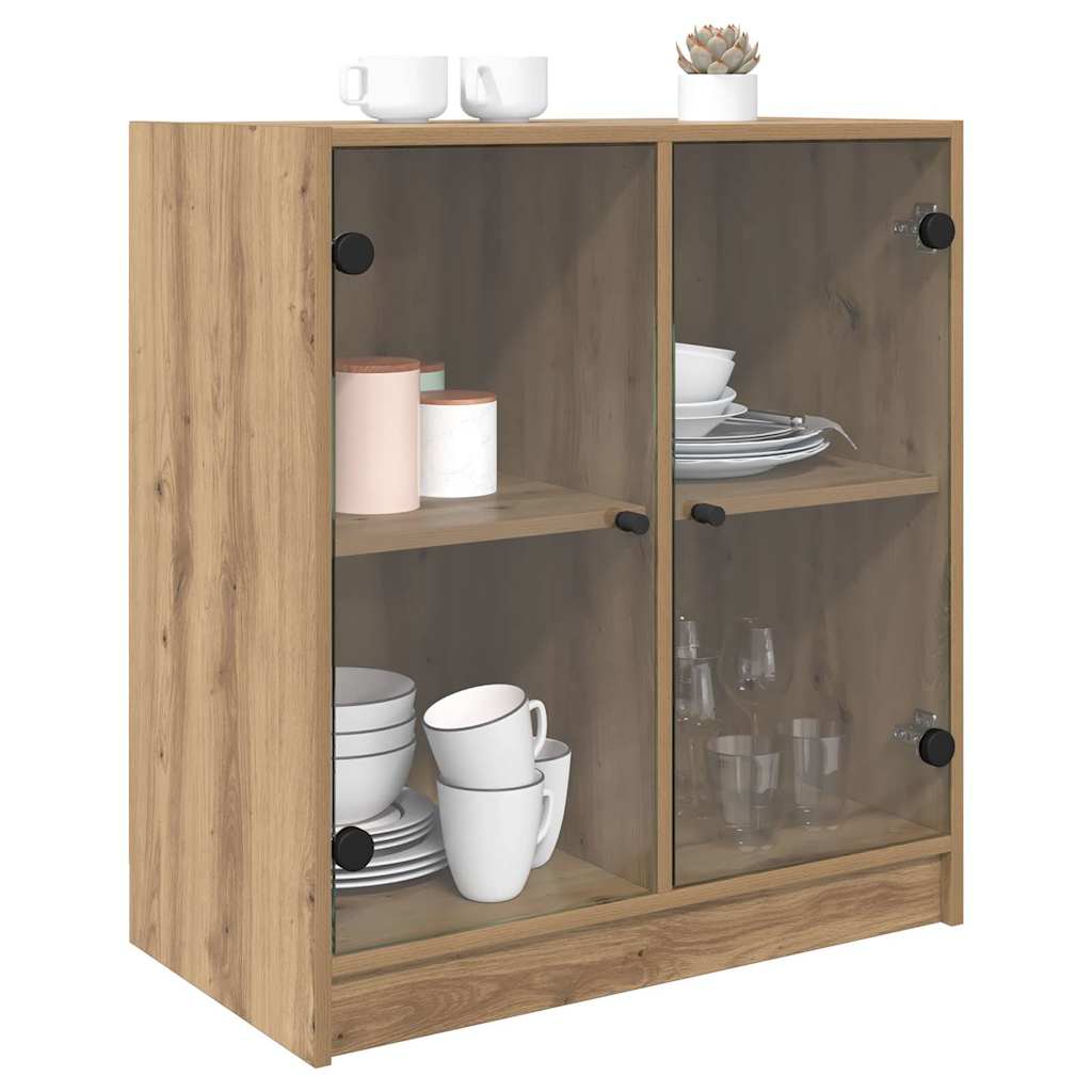 vidaXL Armoire latérale chêne Artisan 68 x 37 x 75,5 cm Aggloméré