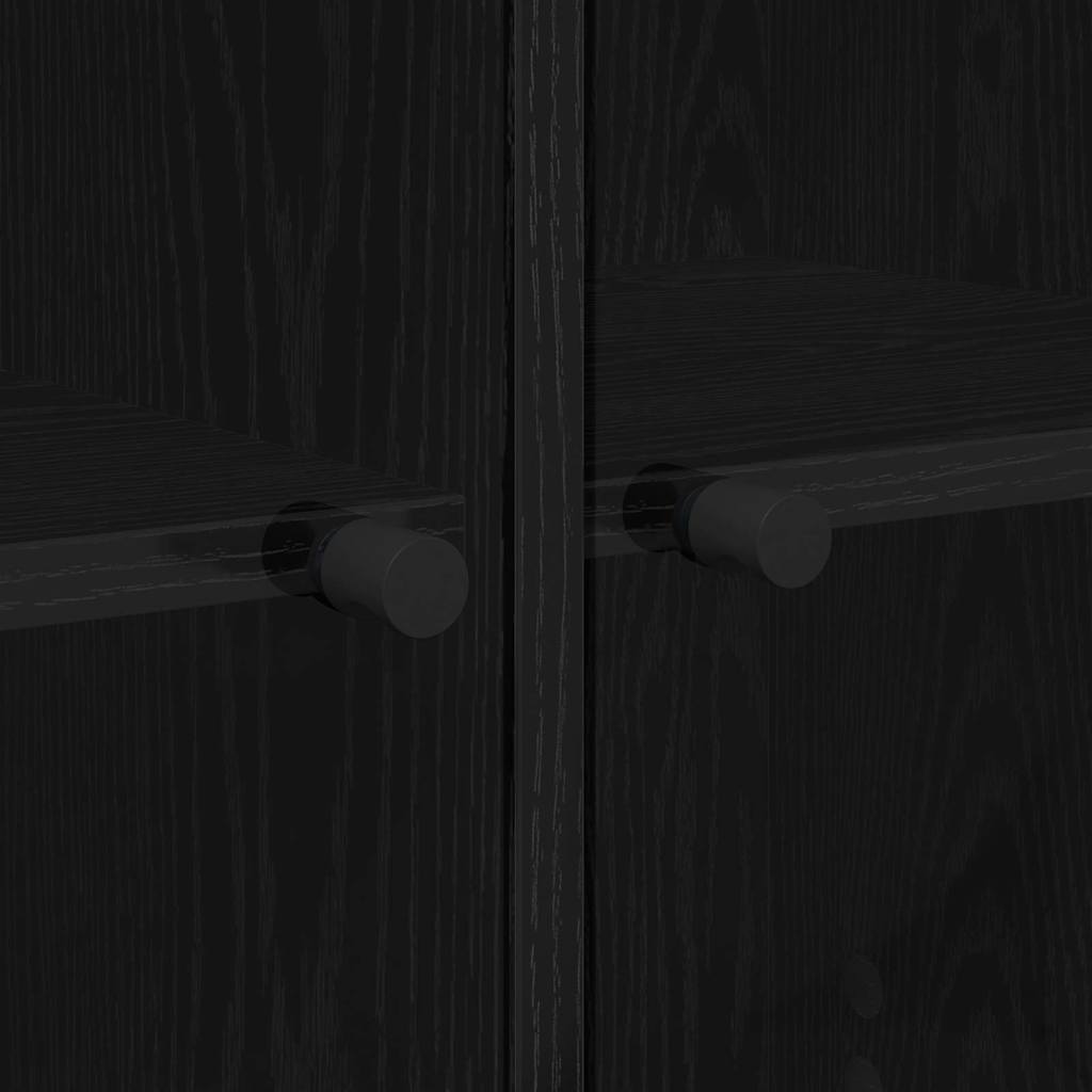 vidaXL Seitenschrank Schwarz Eichen-Optik 68 x 37 x 75,5 cm