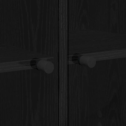 vidaXL Seitenschrank Schwarz Eichen-Optik 68 x 37 x 75,5 cm