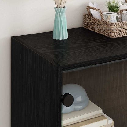 vidaXL Seitenschrank Schwarz Eichen-Optik 68 x 37 x 75,5 cm