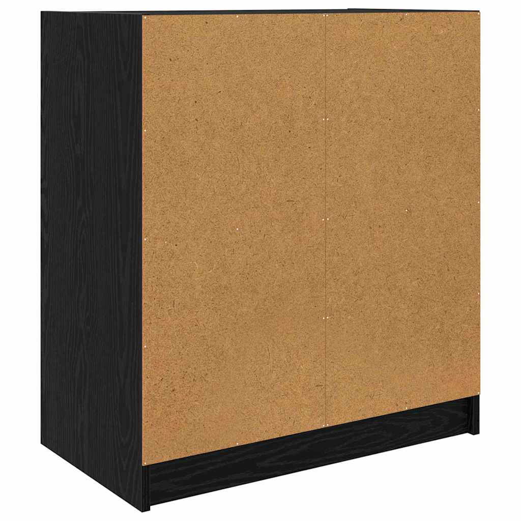 vidaXL Seitenschrank Schwarz Eichen-Optik 68 x 37 x 75,5 cm