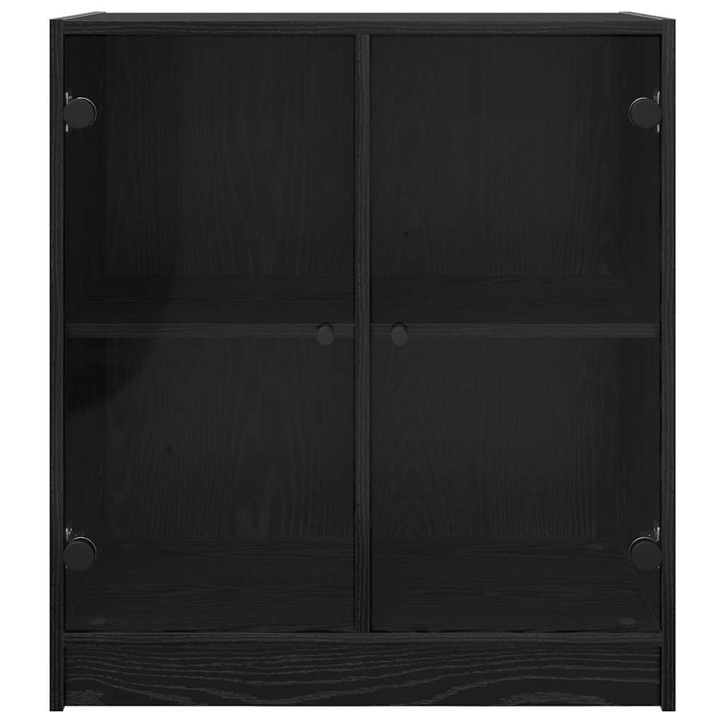 vidaXL Seitenschrank Schwarz Eichen-Optik 68 x 37 x 75,5 cm