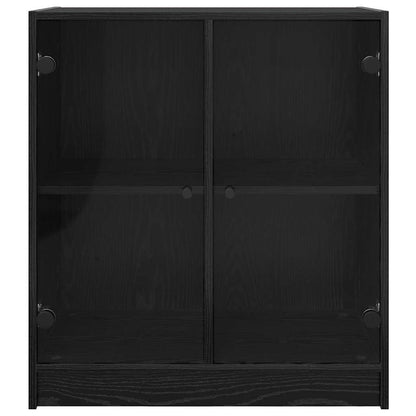 vidaXL Seitenschrank Schwarz Eichen-Optik 68 x 37 x 75,5 cm