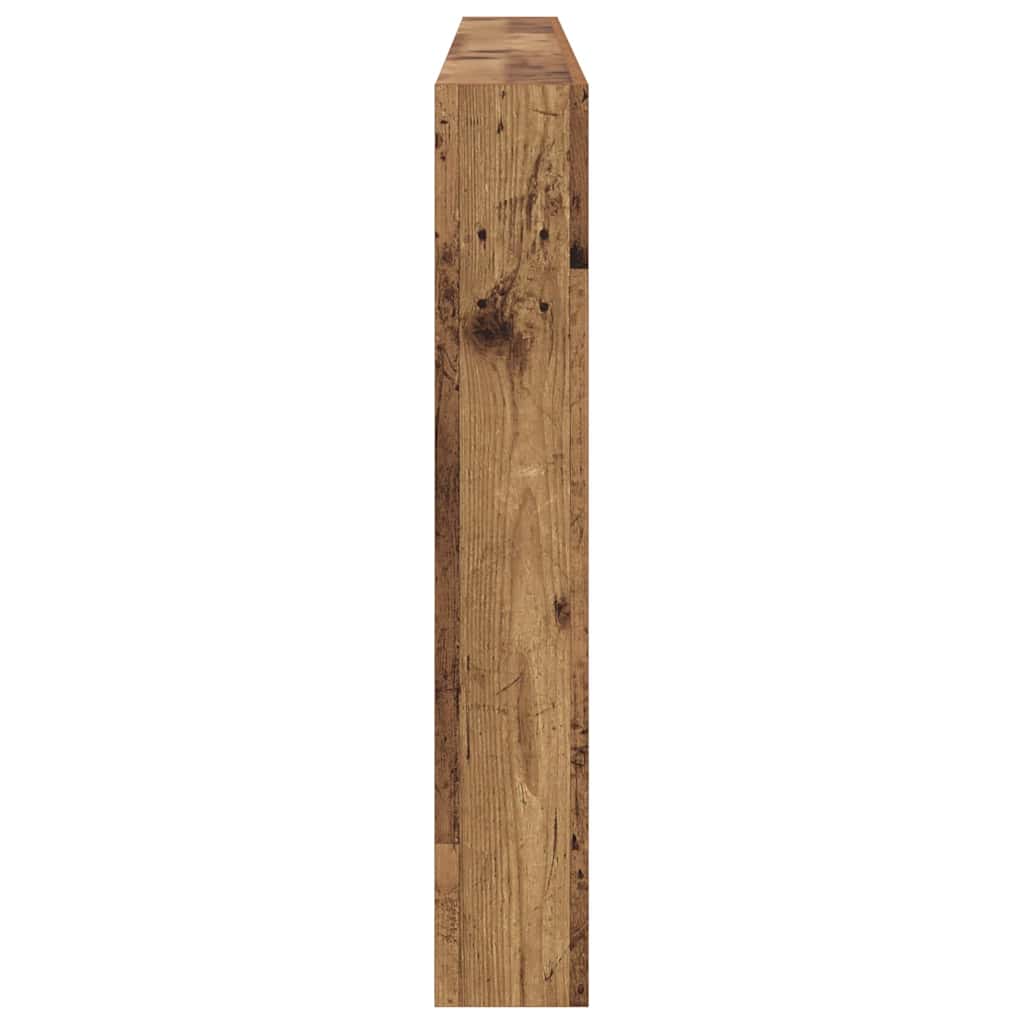 vidaXL Kopfteil mit Regal Altholz 200 x 17 x 102 cm Holzwerkstoff