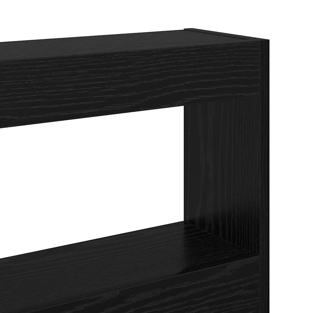 Kopfteil Schwarz Eichen-Optik 200 x 17 x 102 cm Holzwerkstoff