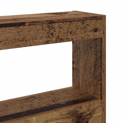 vidaXL Kopfteil mit Regal Altholz 220 x 17 x 102 cm Holzwerkstoff