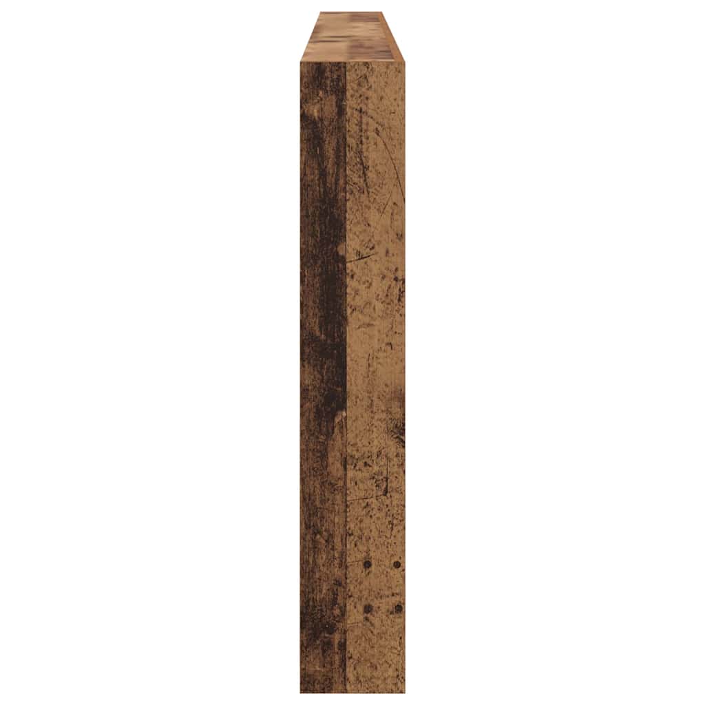 vidaXL Kopfteil mit Regal Altholz 220 x 17 x 102 cm Holzwerkstoff