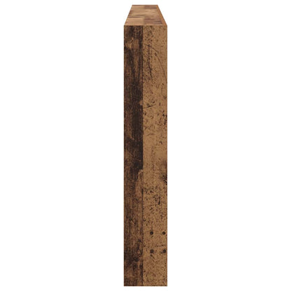 vidaXL Kopfteil mit Regal Altholz 220 x 17 x 102 cm Holzwerkstoff