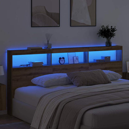 vidaXL Kopfteil Artisan-Eiche 220 x 17 x 102 cm Holzwerkstoff