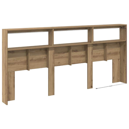 vidaXL Kopfteil Artisan-Eiche 220 x 17 x 102 cm Holzwerkstoff