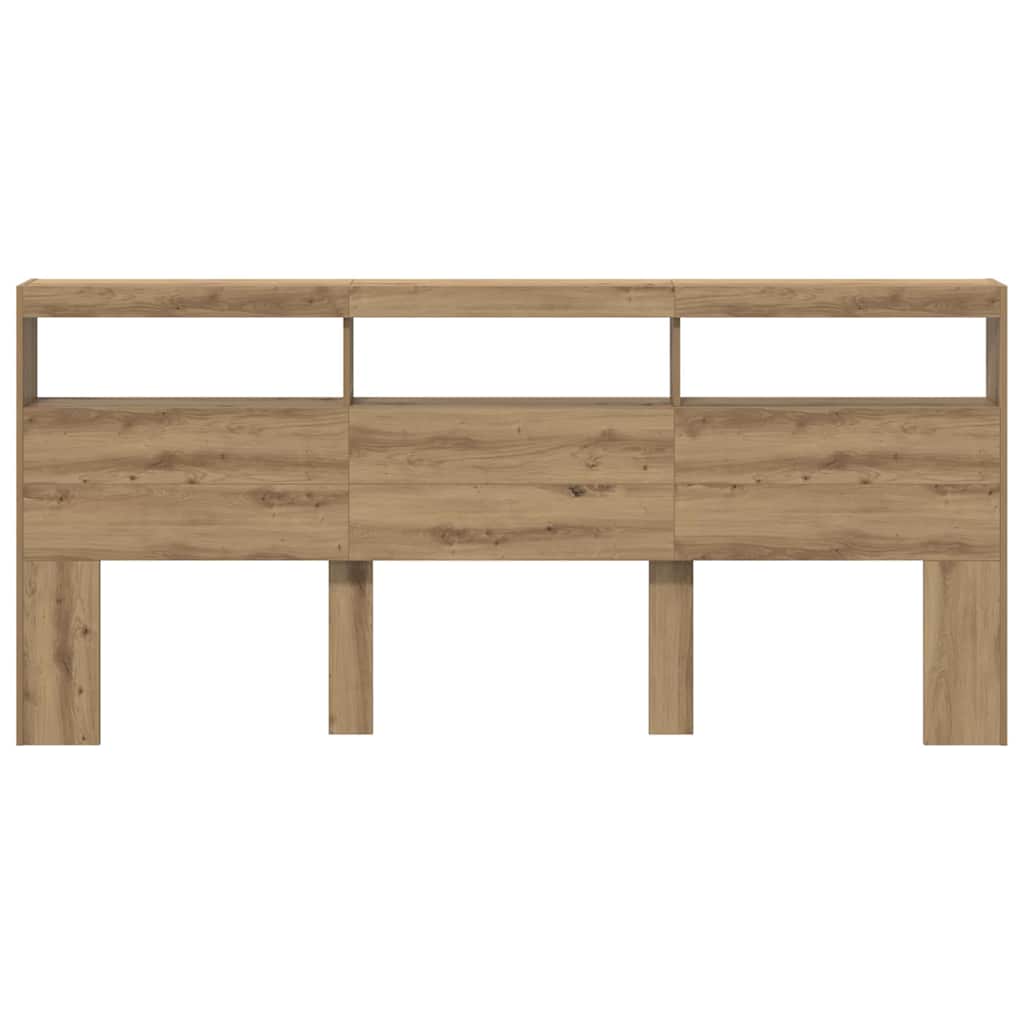 vidaXL Kopfteil Artisan-Eiche 220 x 17 x 102 cm Holzwerkstoff