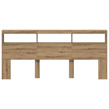 vidaXL Kopfteil Artisan-Eiche 220 x 17 x 102 cm Holzwerkstoff