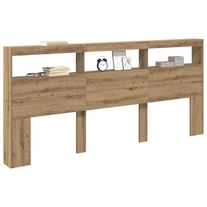 vidaXL Kopfteil Artisan-Eiche 220 x 17 x 102 cm Holzwerkstoff