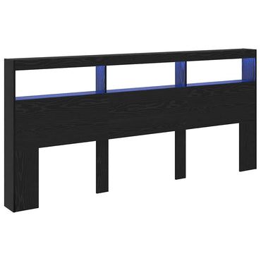vidaXL Kopfteil Schwarz Eichen-Optik 220 x 17 x 102 cm Holzwerkstoff