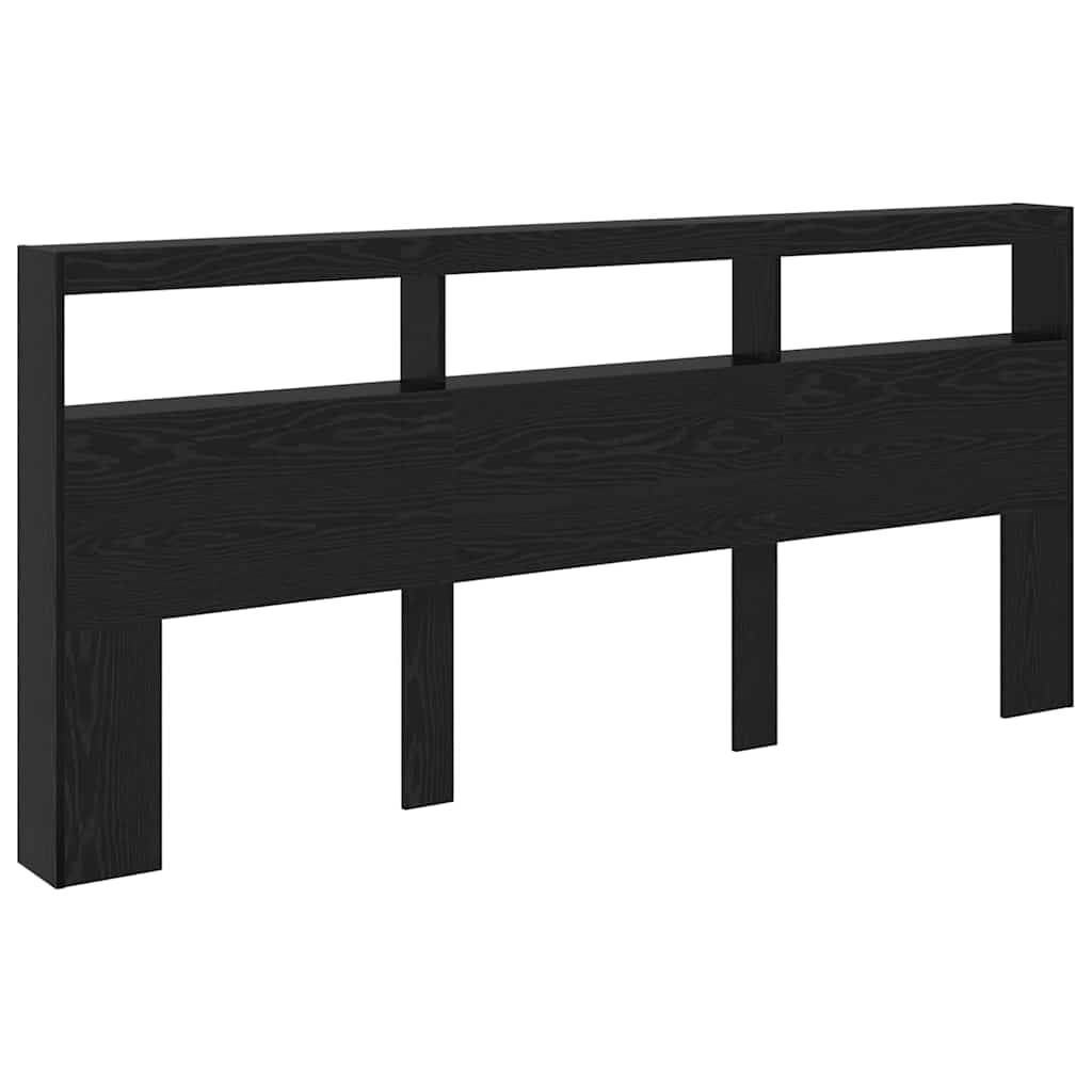 vidaXL Kopfteil Schwarz Eichen-Optik 220 x 17 x 102 cm Holzwerkstoff