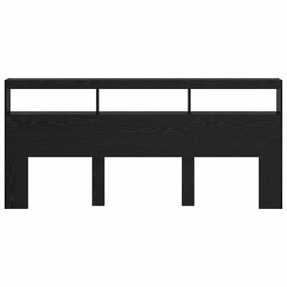 vidaXL Kopfteil Schwarz Eichen-Optik 220 x 17 x 102 cm Holzwerkstoff