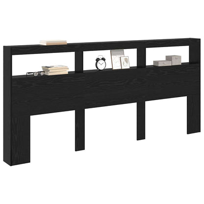 vidaXL Kopfteil Schwarz Eichen-Optik 220 x 17 x 102 cm Holzwerkstoff