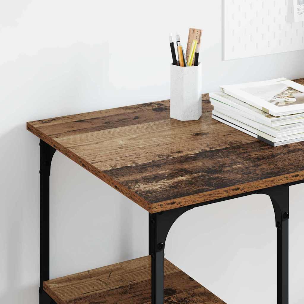 vidaXL Schreibtisch mit Regal Altholz 140 x 50 x 75 cm Holzwerkstoff