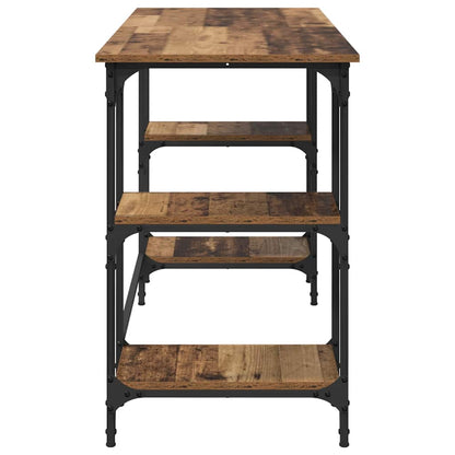 vidaXL Schreibtisch mit Regal Altholz 140 x 50 x 75 cm Holzwerkstoff