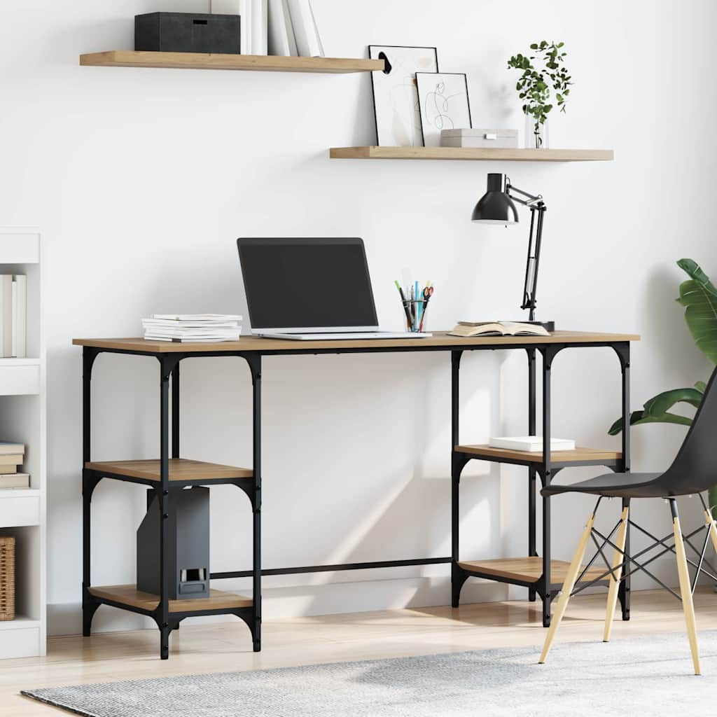 vidaXL Schreibtisch Artisan-Eiche 140 x 50 x 75 cm Holzwerkstoff