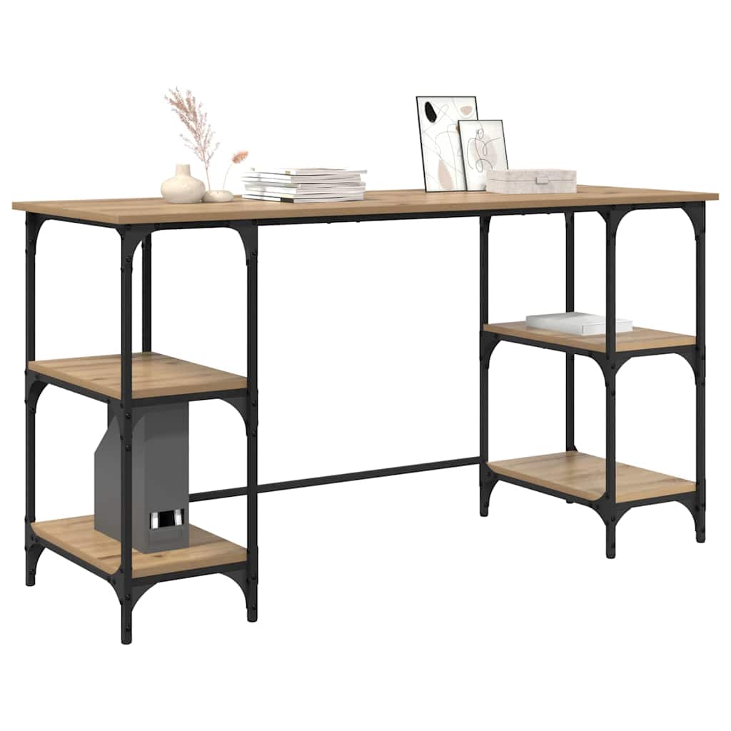 vidaXL Schreibtisch Artisan-Eiche 140 x 50 x 75 cm Holzwerkstoff