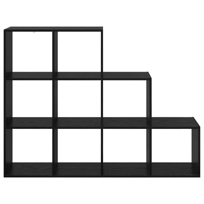 vidaXL Raumteiler Bücherregal Schwarz Eichen-Optik