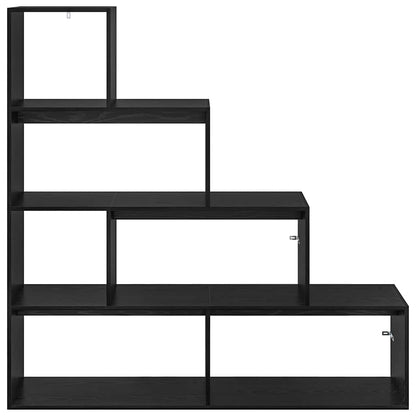 vidaXL Raumteiler Bücherregal Schwarz Eichen-Optik