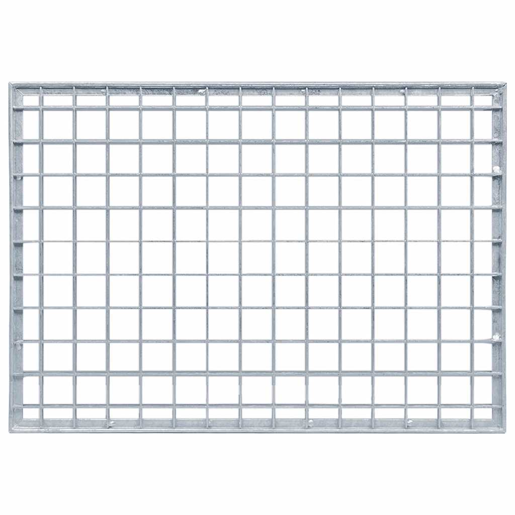 Gitter Silber 50 x 35 x 2 cm Feuerverzinkter Stahl