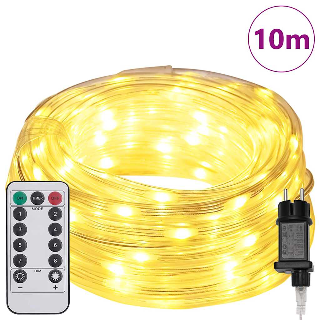 Lichtseil mit 240 LEDs Warmes Weiß 10 m PVC