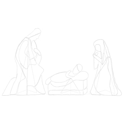 Beleuchtete Krippenszene Mehrfarbig 112 x 71,5 cm PVC