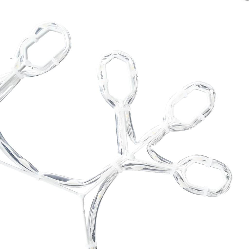 Weihnachts-Schneeflocke Warmes Weiß 44,5 x 38 cm PVC