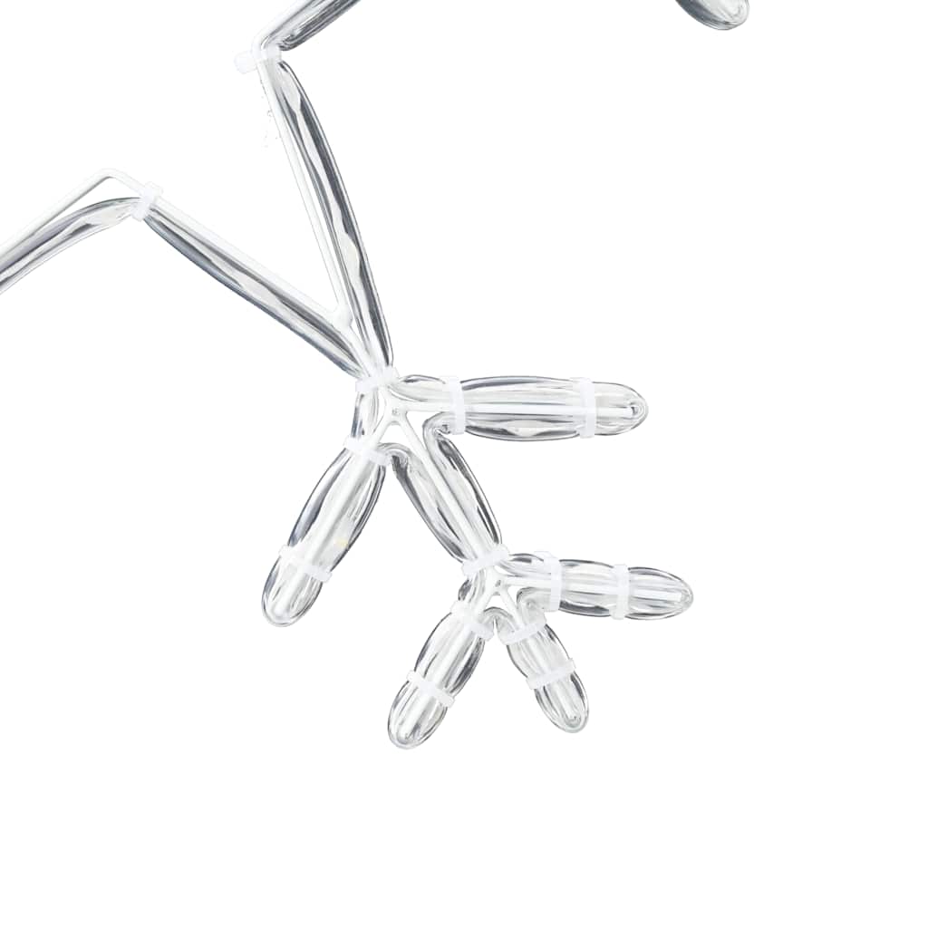 Weihnachts-Schneeflocke Warmes Weiß 44,5 x 38 cm PVC