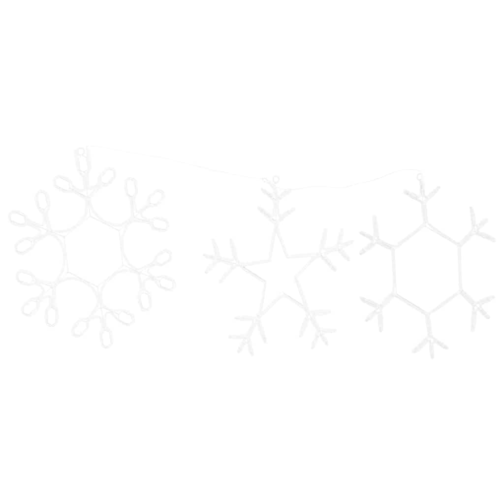 Weihnachts-Schneeflocke Warmes Weiß 44,5 x 38 cm PVC