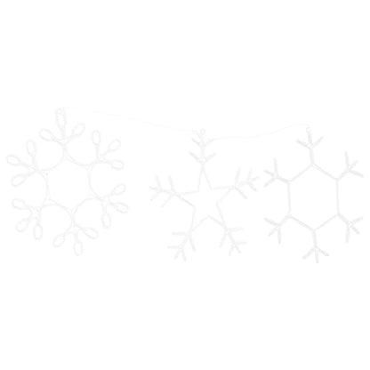 Weihnachts-Schneeflocke Warmes Weiß 44,5 x 38 cm PVC