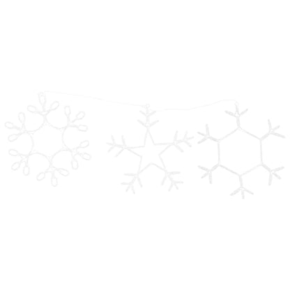 Weihnachts-Schneeflocke Warmes Weiß 44,5 x 38 cm PVC