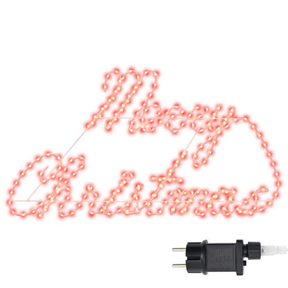 Weihnachtsschild mit 216 LEDs Rot 99 x 55 x 13 cm Eisen