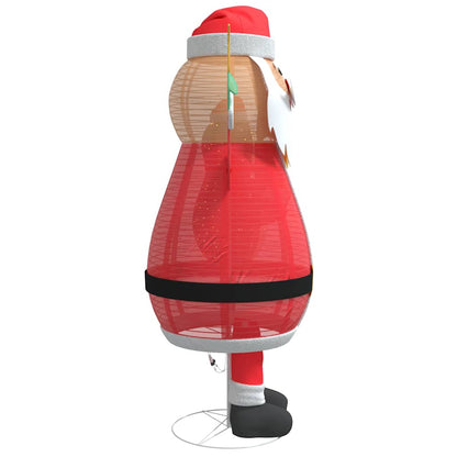 Weihnachtsmann mit 200 LEDs Warmes Weiß 100 x 180 cm Stoff