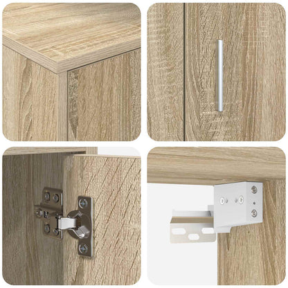 TV-Schrankset Wandmontiert 4 pcs Sonoma-Eiche Holzwerkstoff