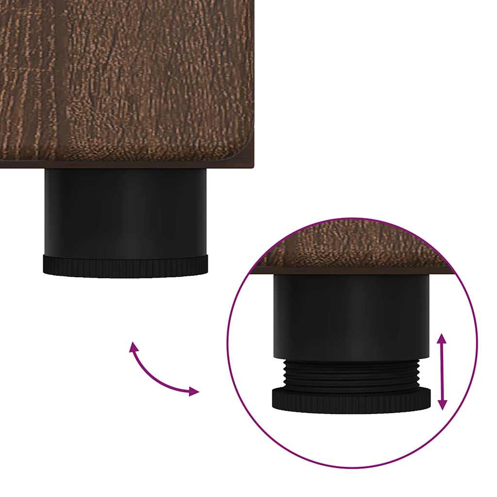 Highboard mit Regal FLORIN Braun Eichen-Optik 60 x 35 x 182 cm