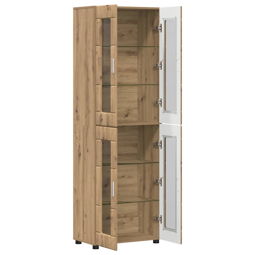 Highboard FLORIN Artisan-Eiche 60 x 35 x 182 cm Holzwerkstoff