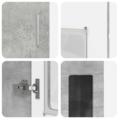 Highboard FLORIN Beton Grau 60 x 35 x 182 cm Holzwerkstoff