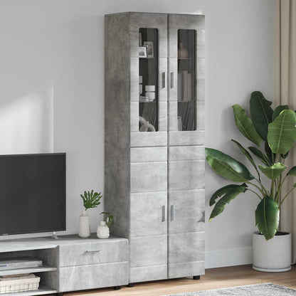 Highboard FLORIN Beton Grau 60 x 35 x 182 cm Holzwerkstoff