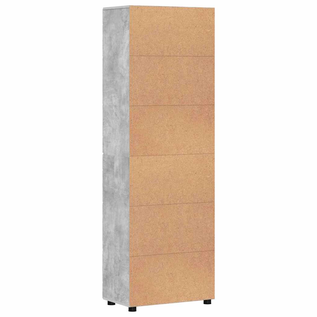 Highboard FLORIN Beton Grau 60 x 35 x 182 cm Holzwerkstoff