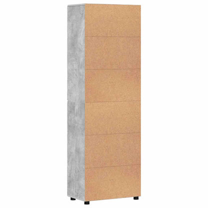 Highboard FLORIN Beton Grau 60 x 35 x 182 cm Holzwerkstoff