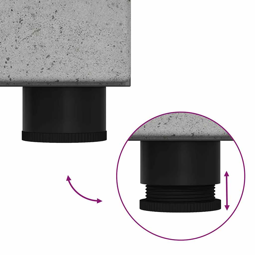 Highboard FLORIN Beton Grau 60 x 35 x 182 cm Holzwerkstoff