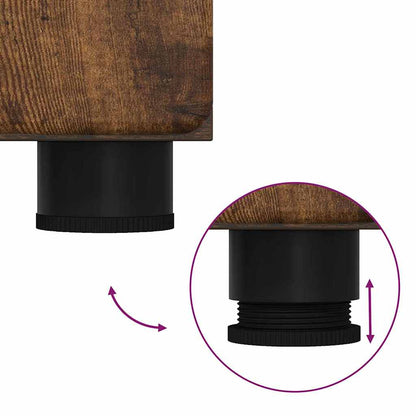 Highboard mit Regal FLORIN Geräucherte Eiche 60 x 35 x 182 cm