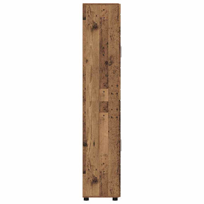 Highboard mit Tür FLORIN Altholz 60 x 35 x 182 cm Holzwerkstoff